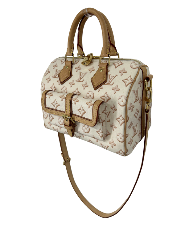 Louis Vuitton Off White Leather Handle - Clothes Circuit