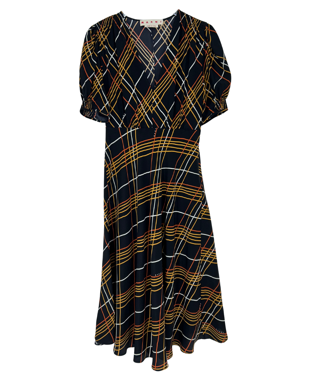Marni Black Tan Size 6 Dress